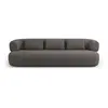 Micadoni Home Canapé 4 places en tissu bouclé gris