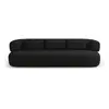 Micadoni Home Canapé 4 places en tissu bouclé noir
