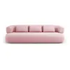 Micadoni Home Canapé 4 places en tissu chenille rose