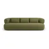 Micadoni Home Canapé 4 places en tissu bouclé vert