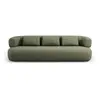 Micadoni Home Canapé 4 places en tissu chenille vert