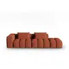 CXL by Christian Lacroix Canapé modulable droit 3 places en tissu structurel corail