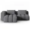 CXL by Christian Lacroix Canapé d'angle gauche modulable 3 places en tissu structurel gris