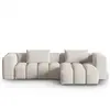 CXL by Christian Lacroix Canapé d'angle droit modulable 3 places en tissu structurel beige