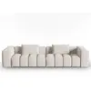 CXL by Christian Lacroix Canapé modulable 5 places en tissu structurel beige