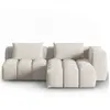 CXL by Christian Lacroix Canapé d'angle droit modulable 3 places en tissu structurel beige