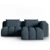 CXL by Christian Lacroix Canapé d'angle droit modulable 3 places en tissu structurel bleu foncé