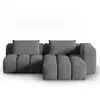 CXL by Christian Lacroix Canapé d'angle droit modulable 3 places en tissu structurel gris
