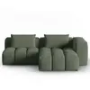 CXL by Christian Lacroix Canapé d'angle modulable 3 places tissu structurel vert olive foncé