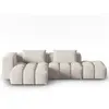 CXL by Christian Lacroix Canapé d'angle gauche modulable 4 places en tissu structurel beige