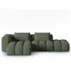 CXL by Christian Lacroix Canapé d'angle modulable 4 places tissu structurel vert olive foncé