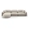 CXL by Christian Lacroix Canapé d'angle gauche modulable 4 places en velours beige foncé