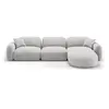 CXL by Christian Lacroix Canapé d'angle droit modulable 4 places en velours gris clair