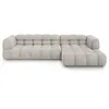 Cosmopolitan Design - Canapé angle droit Modulaire Velours Sky 4 Place...