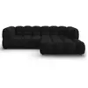 Canapé d'angle droit modulable "Sky" 3 places en velours noir