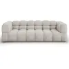 Canapé modulable "Sky" 4 places en velours beige clair