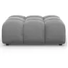 Cosmopolitan Design - Pouf Velours Sky gris clair - 102x80x43 cm T.U