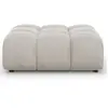 Cosmopolitan Design - Pouf Velours Sky ivoire - 102x80x43 cm T.U