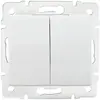 Kanlux - Bouton Poussoir Encastrable Double logi Blanc