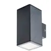 Kanlux - Luminaire mural pour 2 ampoules GU10 étanche IP44 Anthracite