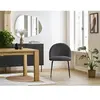 Lot de chaises LALIE tissu velours côtelé et pieds métal noir Bobochic