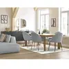 Lot de chaises LALIE tissu velours côtelé et pieds métal noir Bobochic