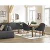 Lot de chaises LALIE tissu velours côtelé et pieds métal noir Bobochic