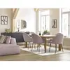 Lot de chaises LALIE tissu velours côtelé et pieds métal noir Bobochic
