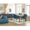 Lot de chaises LALIE tissu velours côtelé et pieds métal noir Bobochic