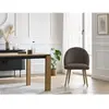 Lot de chaises LALIE tissu velours côtelé et pieds scandinaves bois ma...