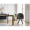 Lot de chaises LALIE tissu velours côtelé et pieds étoile Bobochic