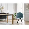 Lot de chaises LALIE tissu velours côtelé et pieds étoile Bobochic