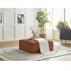Pouf LEOPOLD tissu texturé Orange   BOBOCHIC TU