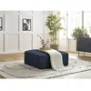 Pouf LEOPOLD tissu chiné Bleu foncé   BOBOCHIC TU