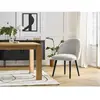 Lot de chaises LALIE tissu chiné et pieds scandinaves noirs Bobochic
