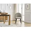 Lot de chaises LALIE tissu texturé et pieds scandinaves noirs beige   BOBOCHIC
