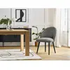Lot de chaises LALIE tissu chiné et pieds scandinaves noirs Bobochic
