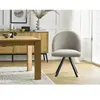 Lot de chaises LALIE tissu texturé et pieds étoile Bobochic