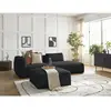 Canapé droit fixe 3 places LEOPOLD tissu chiné avec pouf Bobochic