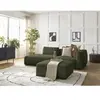 Canapé droit fixe 3 places LEOPOLD tissu chiné avec pouf Bobochic