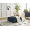 Pouf LEOPOLD velours côtelé Bleu foncé   BOBOCHIC TU