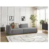 Canapé droit fixe Bobochic Canapé droit fixe 3 places leopold tissu ch...
