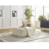 Fauteuil & pouf Bobochic Pouf leopold velours côtelé Beige