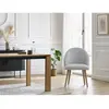 Lot de chaises LALIE tissu velours côtelé et pieds scandinaves bois gr...