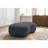 Pouf SAINT-GERMAIN tissu texturé Gris foncé   BOBOCHIC TU