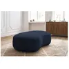 Fauteuil & pouf Bobochic Pouf saint-germain tissu texturé Bleu foncé
