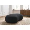 Pouf SAINT-GERMAIN tissu bouclette Gris foncé   BOBOCHIC TU