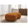 Fauteuil & pouf Bobochic Pouf saint-germain tissu bouclette Jaune