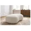 Accueil Séjour Pouf BOBOCHIC - Pouf SAINT-GERMAIN tissu bouclette Blanc