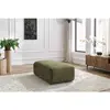 Pouf petit JEANNE tissu texturé Vert   BOBOCHIC TU